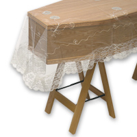 Floral Net Coffin Veil