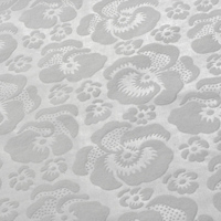 Embossed Pansy White Cloth
