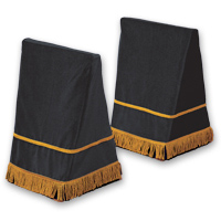 27" Velveteen Trestle Covers - <strong>Black</strong>