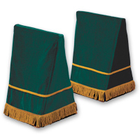 27" Velveteen Trestle Covers - <strong>Bottle Green</strong>