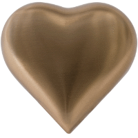 <b>Painted Gold</b> Brushed Metal Heart Keepsake