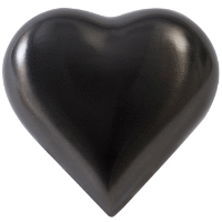 <b>Gunmetal</b> Brushed Metal Heart Keepsake