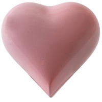 <b>Pink</b> Enamelled Metal Heart Keepsake