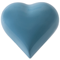 <b>Blue</b> Enamelled Metal Heart Keepsake