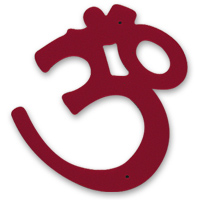 Om Hindu ornts. Plastic <b><i>Red</i></b>