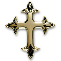 Raised gothic cross ornts. plastic EB