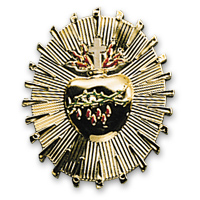Sacred heart (plain) ornts. plastic EB