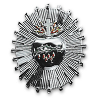 Sacred heart (plain) ornts. plastic NP