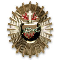 Sacred heart (painted) ornts. plastic EB