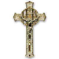 8" filigree crucifix plastic EB