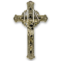 10" filigree crucifix plastic EB