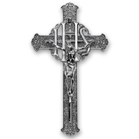 12" filigree crucifix plastic NP