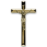 11" bordered crucifix plastic EB