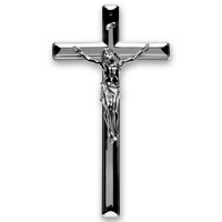 11" bordered crucifix plastic NP