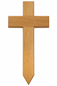 18" Oak Cross