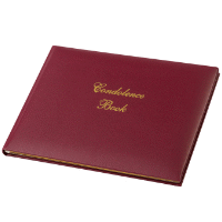 Condolence Book - Burgundy