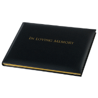 In Loving Memory' Condolence Book - Black