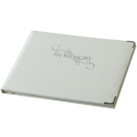 In Memory' Condolence Book - White