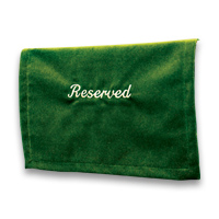 Velveteen Reserved Seat Marker - <strong>Emerald Green</strong>