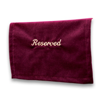 Velveteen Reserved Seat Marker - <strong>Maroon</strong>